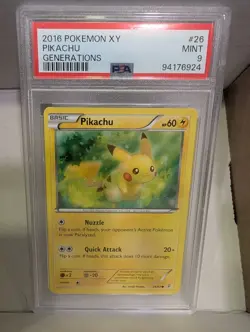Pokemon - Pikachu #26 - 2016 XY Generations - PSA 9 - Image 1