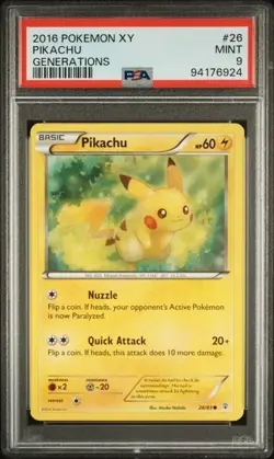 Pokemon - Pikachu #26 - 2016 XY Generations - PSA 9 - Image 3