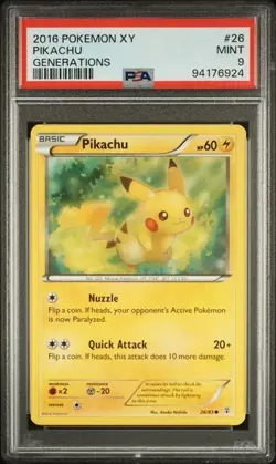 Pokemon - Pikachu #26 - 2016 XY Generations - PSA 9 - Image 7