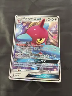 Pokemon TCG Sun & Moon Promo Black Star Card Porygon-Z LP GX SM216 Holo Jumbo - Image 1