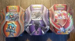 3 Tin Set Necrozma, Ho-Oh, Marshadow GX Mysterious Powers Sealed Pokemon TCG - Image 1