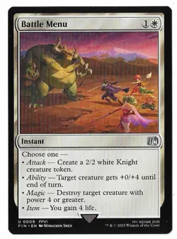 MTG Battle Menu Final Fantasy (FIN) Uncommon Magic Card #0009 Unplayed - Image 1