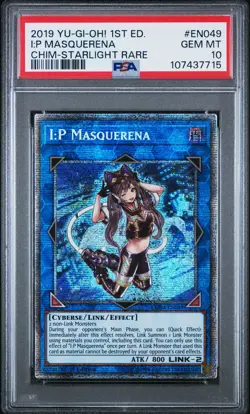 2019 YUGIOH! 1ST ED CHIM-EN049 I:P MASQUERENA STARLIGHT RARE PSA 10 GEM MINT - Image 4