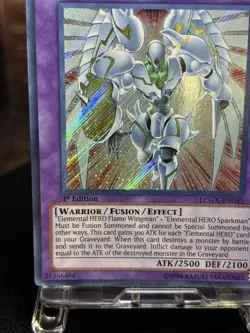 Yugioh! Elemental HERO Shining Flare Wingman Secret Rare 1st LGGX-EN050 NM - Image 5