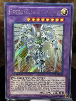 Yugioh! Elemental HERO Shining Flare Wingman Secret Rare 1st LGGX-EN050 NM - Image 7