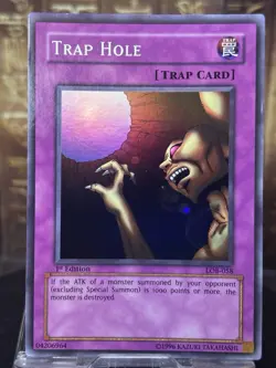Yugioh Trap Hole 1st Edition LOB-058 NM - Image 6