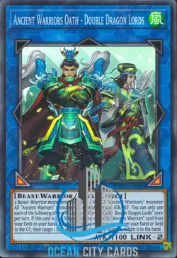 Yugioh Ancient Warriors Oath Double Dragon Lords - ROTD-EN048 Super Rare 1st Ed - Image 1