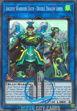 Yugioh Ancient Warriors Oath Double Dragon Lords - ROTD-EN048 Super Rare 1st Ed - Image 3