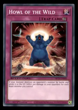 Yugioh Howl of the Wild #SBCB-EN060 Speed Duel: Battle City Box LP - Image 1