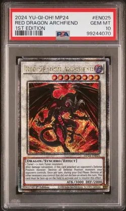 Red Dragon Archfiend PSA 10 - MP24-EN025 - Quarter Century Rare - Yugioh - Image 1