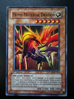 Prime Material Dragon PTDN-EN087 Super Rare 1st Edition Near Mint Yugioh - Image 3