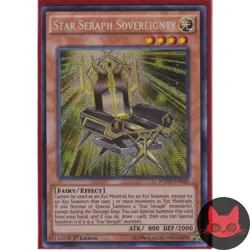 Yugioh Star Seraph Sovereignty WSUP-EN020 Prismatic Secret Rare 1st Edition NM - Image 2