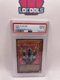 2008 YUGIOH ANNIVERSARY PACK YAP1-EN007 JINZO ULTRA RARE PSA 8 NM - Image 3