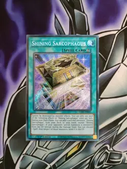 YuGiOh LEDE-EN051 Shining Sarcophagus Secret Rare LP 1st Ed - Image 2