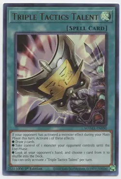 Triple Tactics Talent Yu-Gi-Oh! MAMA-EN090 1st Ultra Rare - Image 1