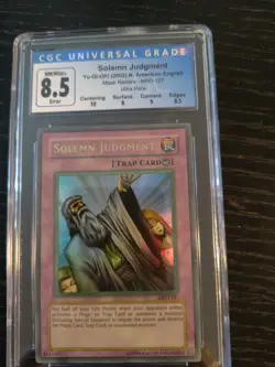 Yugioh 2002 Solemn Judgment MRD-127 ULTRA RARE Faded CGC 8.5 NM/MINT+ - Image 1
