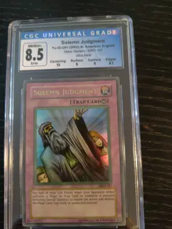 Yugioh 2002 Solemn Judgment MRD-127 ULTRA RARE Faded CGC 8.5 NM/MINT+ - Image 2