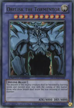 Yugioh Obelisk the Tormentor YGLD-ENG02 Ultra Rare LP - Image 1
