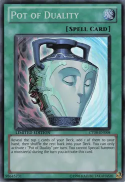 Yugioh Pot of Duality CT08-EN008 Super Rare LP - Image 1