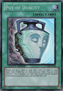 Yugioh Pot of Duality CT08-EN008 Super Rare LP - Image 3