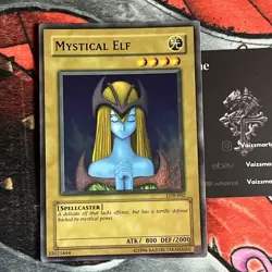 🔥Faded Mystical Elf LOB-062 Super Rare LP YuGiOh Legendary Deck Rare🔥 - Image 3