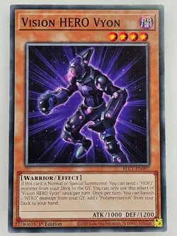 ㊙️ Yu Gi Oh - BLC1-EN097 Vision Hero Vyon - Common/Short Run - Image 3