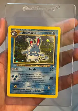 POKEMON CARD Azumarill Neo Genesis 2/111 Holo Unlimited Rare Card NM Vintage - Image 1