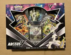PokÃ©mon TCG Arceus V Figure Collection Box w/Promo Card and Cosmic Eclipse Pack - Image 1