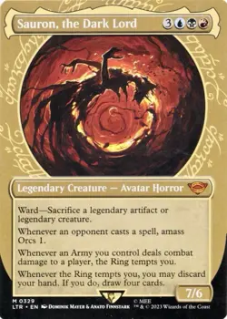 Sauron, the Dark Lord Showcase NM/VLP English Magic the Gathering MTG Card - Image 1