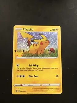 Pokemon TCG Pikachu SWSH039 Black Star Promo Card NM Condition - Image 1