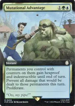 Mutational Advantage Extended Art MTG Universes Beyond: Fallout Near Mint FOIL - Image 1