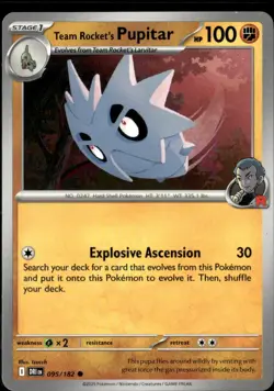 Pokemon Team Rocketâ€™s Pupitar 095/182 Destined Rivals Non Holo 2 Card Lot - Image 1