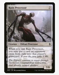 Ruin Processor #12 BFZ Magic Card In Protective Sleeve - Image 1