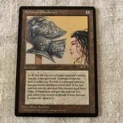 Helm of Obedience Magic the Gathering Alliances Card Artifact - Image 1