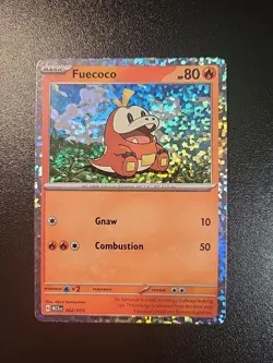 PokÃ©mon TCG Fuecoco Pokemon McDonald's Promo 2023 2/15 Holo Speckled - Image 1