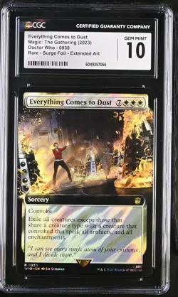 EVERYTHING COMES TO DUST Doctor Who Surge Foil Extended Art CGC 10 MTG - Image 1