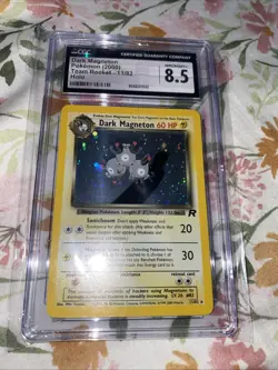 CGC 8.5 Dark Magneton 2000 Team Rocket 11/82 Holo Pokemon Card psa - Image 1
