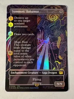 Summon: Bahamut (Borderless) Final Fantasy MTG Foil Mythic Rare Mint - Image 1