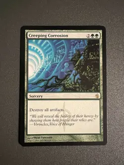 1 x Creeping Corrosion - Mirrodin Besieged - LP - MTG - Image 1