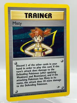 Misty 18/132 Gym Heroes Holo Rare Trainer WotC Vintage Pokemon TCG Card - Image 2