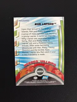 Lapras Topps TV Animation Edition Series 3 Heroes & Villains PokÃ©mon Card - Image 2