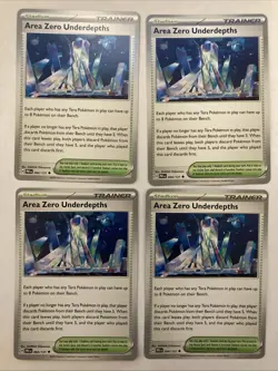 4x Area Zero Underdepths 094/131 Prismatic Evolutions Pokemon TCG Playset NM - Image 1