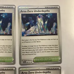 4x Area Zero Underdepths 094/131 Prismatic Evolutions Pokemon TCG Playset NM - Image 3