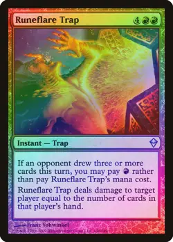Runeflare Trap FOIL Zendikar PLD Red Uncommon MAGIC GATHERING CARD ABUGames - Image 1