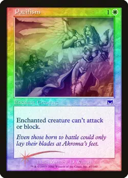 Pacifism FOIL Onslaught PLD White Common MAGIC THE GATHERING CARD ABUGames - Image 1