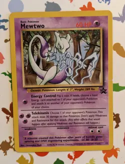 Pokemon Mewtwo Black Star Promo 12 WOTC Christopher Rush English 2000 - Image 1