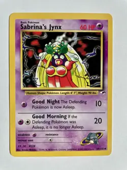 Pokemon Card 2000 Gym Heroes Set Sabrina's Jynx 59/132 NM-Mint - Image 1
