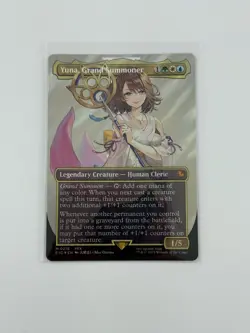 YUNA GRAND SUMMONER (BORDERLESS) SURGE FOIL #0216 MAGIC FINAL FANTASY MTG MYTHIC - Image 1