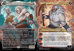 MTG: Ajani, Nacatl Pariah   Ajani, Nacatl Avenger (442) Borderless MH3 Pr0xy NM - Image 1