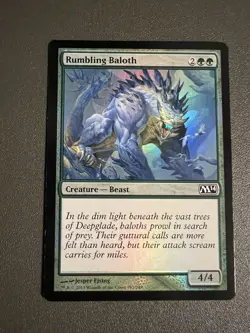 Rumbling Baloth FOIL Magic 2014 / M14 LP Green Common MAGIC MTG CARD - Image 1